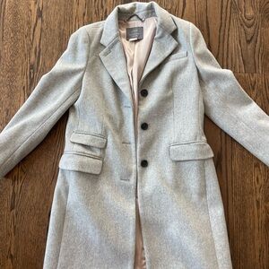 J.Crew Gray Midi Peacoat